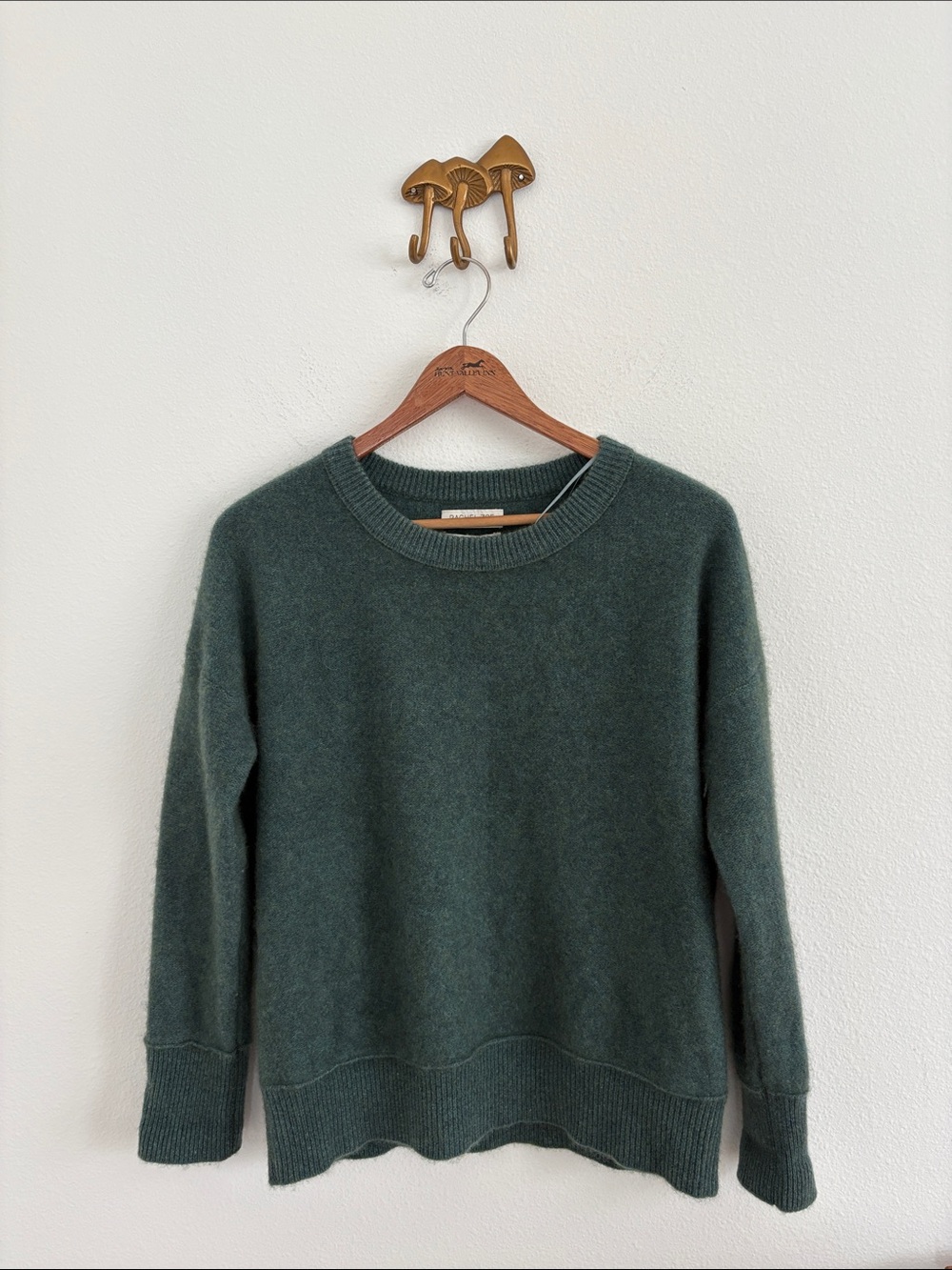 Rachel Zoe Cashmere Sweater Knit Green Long Sleeve Pullover Womens small